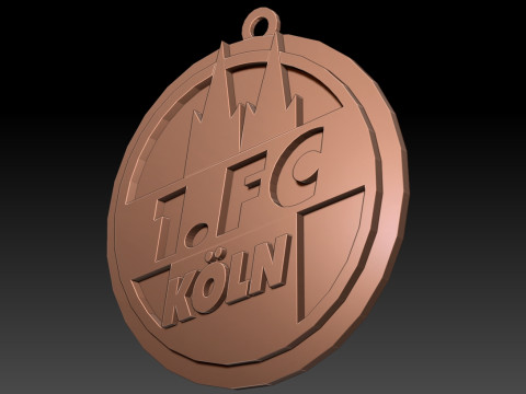 Bundesliga Kln keychain badge shield 3D-printmodel