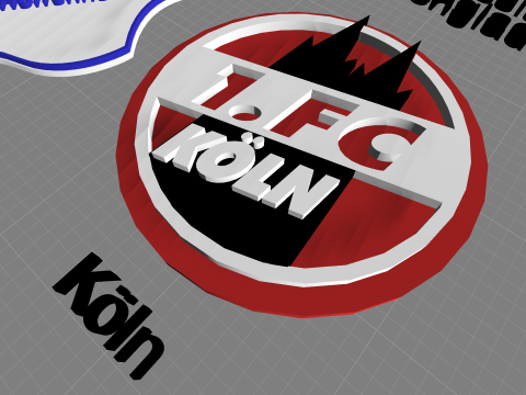 Bundesliga Kln keychain badge shield 3D-printmodel