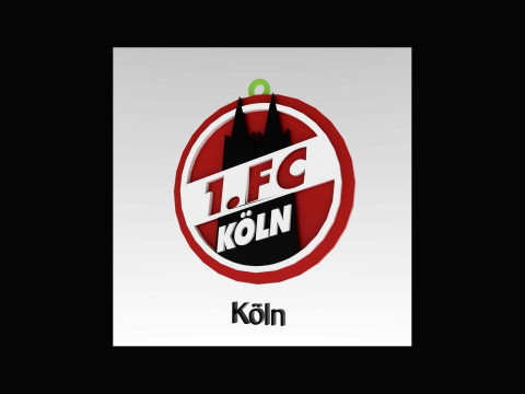 Bundesliga Kln keychain badge shield 3D-printmodel