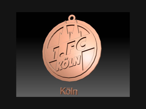 Bundesliga Kln keychain badge shield 3D-printmodel