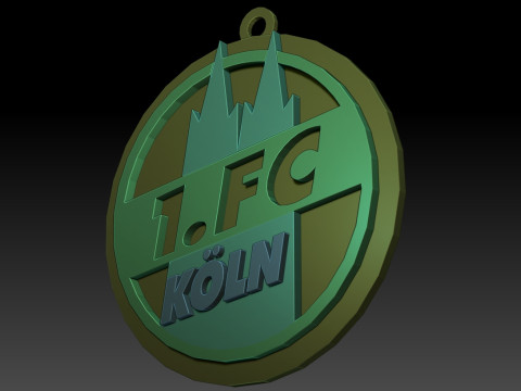 Bundesliga Kln keychain badge shield 3D-printmodel