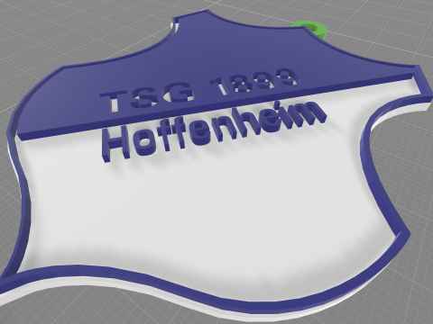 Bundesliga Hoffenheim 1899 keychain badge shield 3D Принт Модель