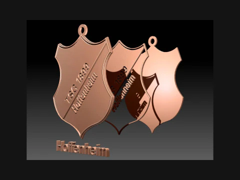 Bundesliga Hoffenheim 1899 keychain badge shield 3D Print Model