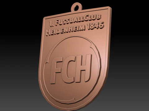 Bundesliga Heidenheim keychain badge shield 3D Print Model