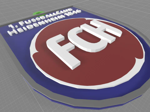 Bundesliga Heidenheim keychain badge shield 3D Print Model