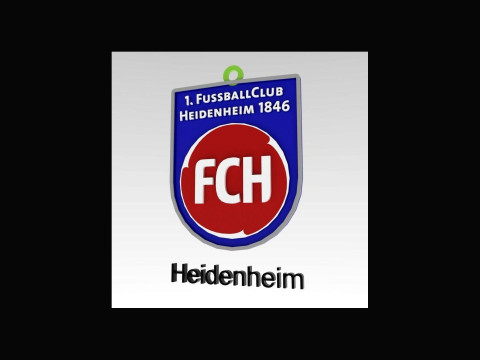 Bundesliga Heidenheim keychain badge shield Modelo de Impressão 3D