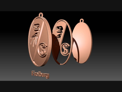 Bundesliga Freiburg keychain badge shield Modello di stampa 3D