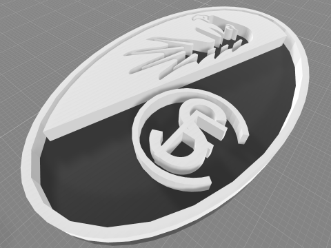 Bundesliga Freiburg keychain badge shield Modello di stampa 3D