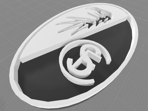 Bundesliga Freiburg keychain badge shield 3D Print Model