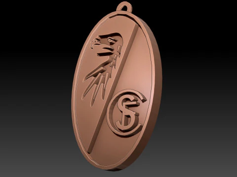 Bundesliga Freiburg keychain badge shield 3D Print Model