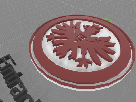 Bundesliga Eintracht Frankfurt keychain badge shield Modèles 3D en vedette