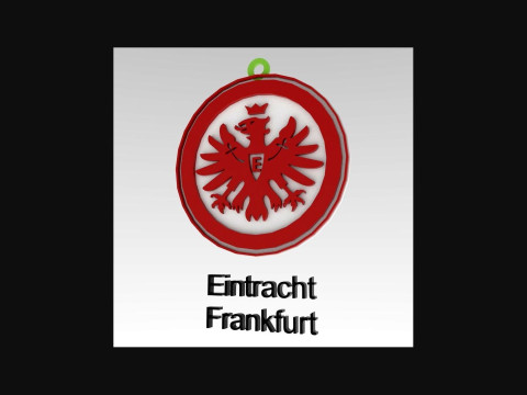Bundesliga Eintracht Frankfurt keychain badge shield Modèles 3D en vedette