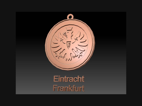 Bundesliga Eintracht Frankfurt keychain badge shield Modèles 3D en vedette