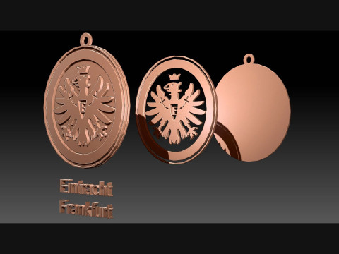 Bundesliga Eintracht Frankfurt keychain badge shield Modèles 3D en vedette