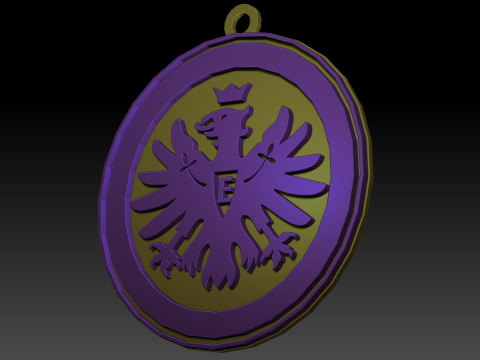 Bundesliga Eintracht Frankfurt keychain badge shield Modèles 3D en vedette