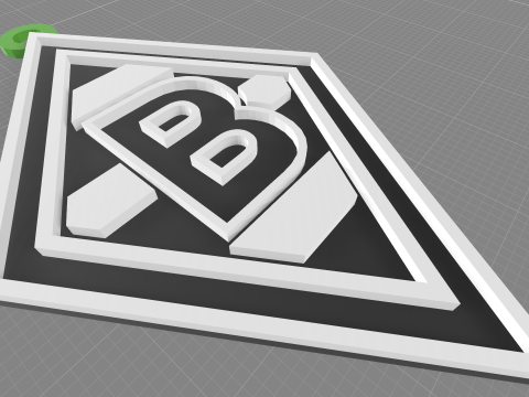 Bundesliga Borussia Monchengladbach keychain badge shield Model Cetak 3D