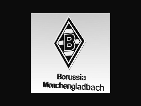 Bundesliga Borussia Monchengladbach keychain badge shield Model Cetak 3D