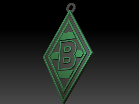 Bundesliga Borussia Monchengladbach keychain badge shield Model Cetak 3D
