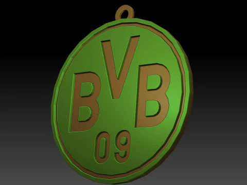 Bundesliga Borussia Dortmund keychain badge shield 3D Print Model