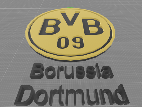 Bundesliga Borussia Dortmund keychain badge shield 3D 프린트 모델