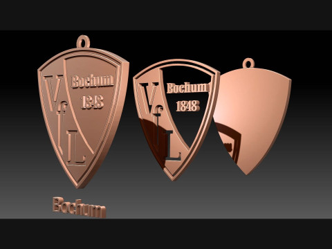 Bundesliga Bochum keychain badge shield Modello di stampa 3D