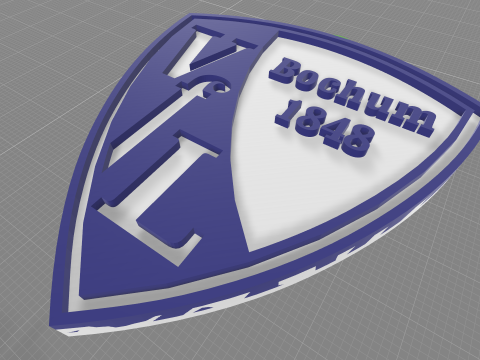 Bundesliga Bochum keychain badge shield Modello di stampa 3D