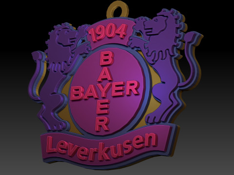 Bundesliga Bayer Leverkusen keychain badge shield 3D Print Model