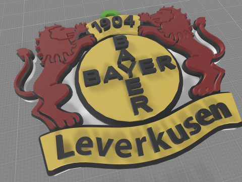 Bundesliga Bayer Leverkusen keychain badge shield 3D Print Model