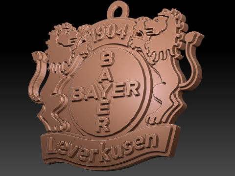 Bundesliga Bayer Leverkusen keychain badge shield 3D Print Model