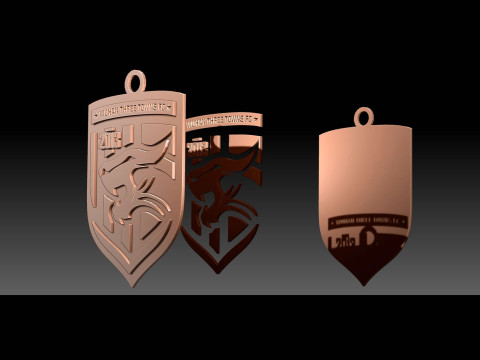 CSL Wuhan Three Towns Keychain Shield color printable Model do druku 3D