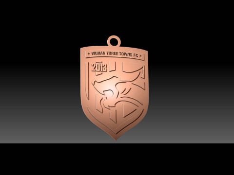 CSL Wuhan Three Towns Keychain Shield color printable Model do druku 3D