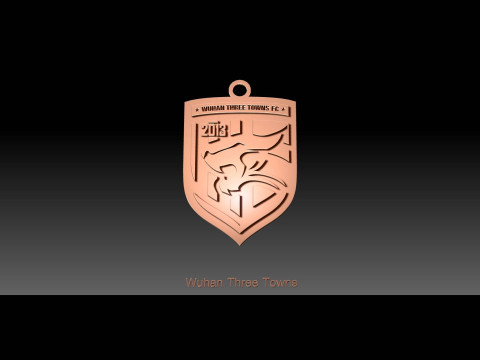 CSL Wuhan Three Towns Keychain Shield color printable Model do druku 3D