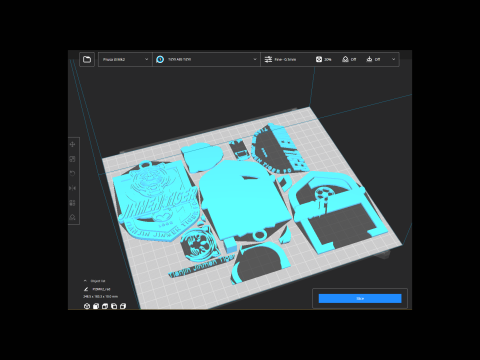 CSL Tianjin Jinmen Tiger Keychain Shield color printable Model Cetak 3D