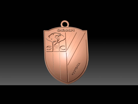 CSL Shanghai Shenhua FC Keychain Shield color printable 3D Принт Модель