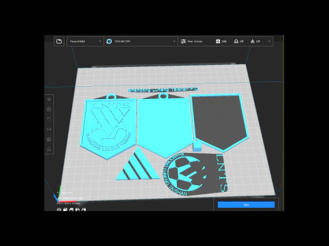 CSL Shandong Luneng Taishan FC Keychain Shield color printable 3D Print Model