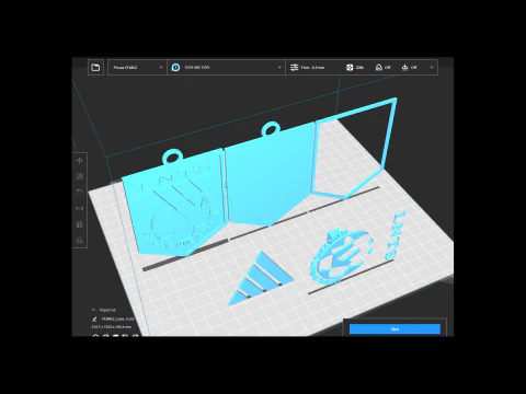 CSL Shandong Luneng Taishan FC Keychain Shield color printable 3D Print Model