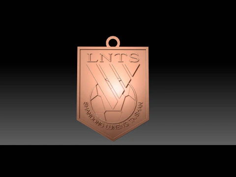 CSL Shandong Luneng Taishan FC Keychain Shield color printable 3D Print Model