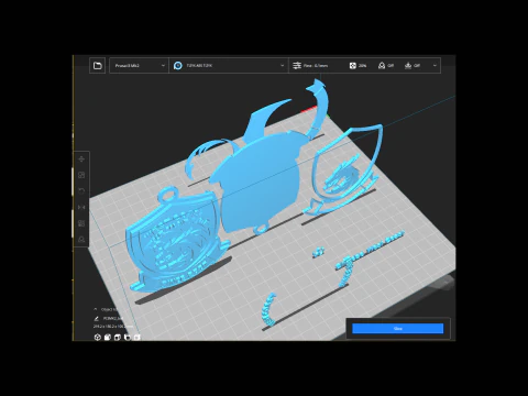 CSL Qingdao West Coast Keychain Shield color printable 3D Print Model