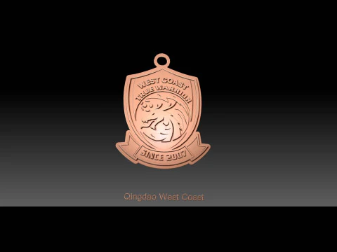 CSL Qingdao West Coast Keychain Shield color printable 3D Print Model