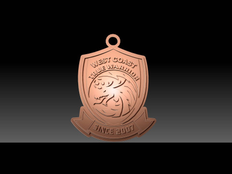 CSL Qingdao West Coast Keychain Shield color printable 3D 프린트 모델
