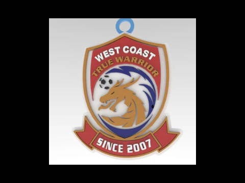 CSL Qingdao West Coast Keychain Shield color printable 3D Print Model