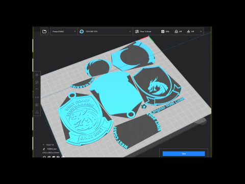 CSL Qingdao West Coast Keychain Shield color printable 3D Print Model