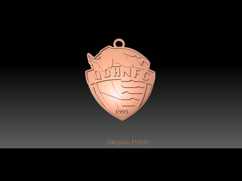 CSL Qingdao Hainiu Keychain Shield color printable 3D Print Model
