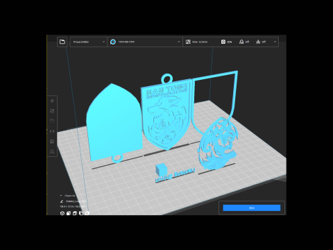 CSL Nantong Zhiyun Keychain Shield color printable 3D Print Model