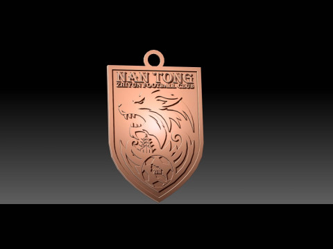 CSL Nantong Zhiyun Keychain Shield color printable 3D Print Model