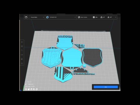 CSL Nanchang Hengyuan FC Keychain Shield color printable 3D Print Model