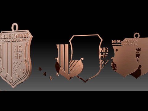 CSL Nanchang Hengyuan FC Keychain Shield color printable 3D Print Model