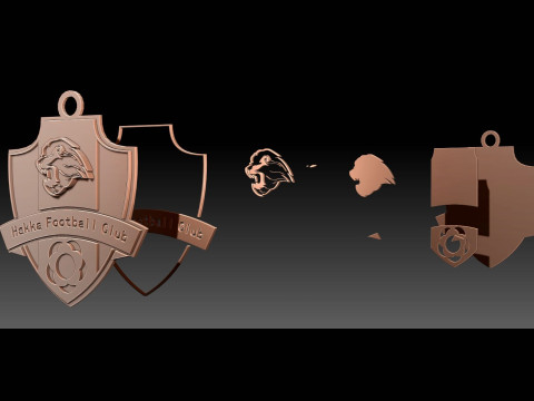 CSL Meizhou Hakka Keychain Shield color printable 3Dプリントモデル