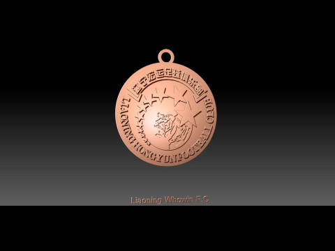 CSL Liaoning Whowin FC Keychain Shield color printable 3D Print Model