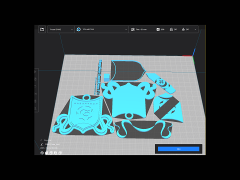 CSL Hangzhou Greentown FC Keychain Shield color printable Modello di stampa 3D